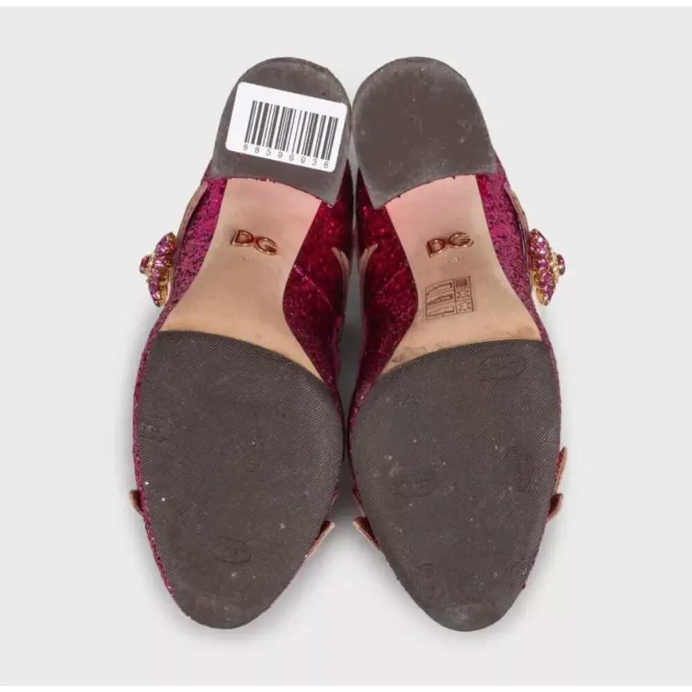 Dolce & Gabbana Pink Glitter Pumps - EU 36.5